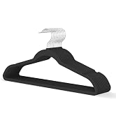 MLKJHHI Black Velvet Hangers 20 Pack, Slim Space Saving Suit Hangers for Closet Organizer, Rotati...