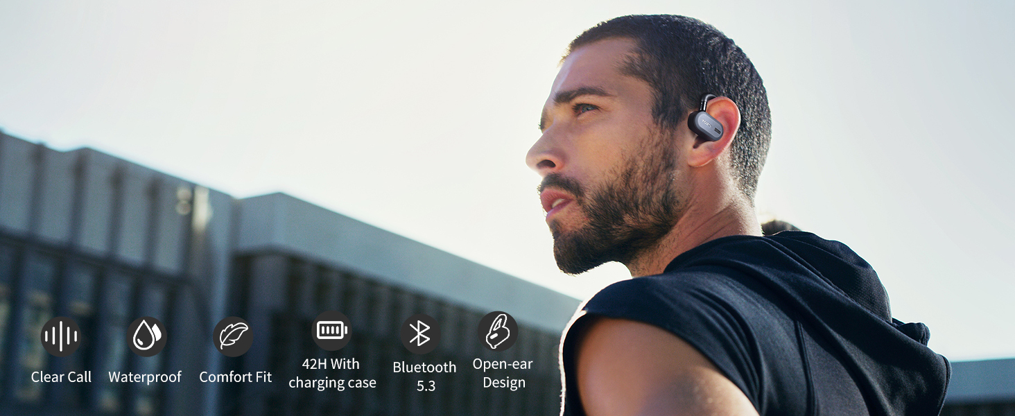 Open-ear Design, Enjoy Music Without Blocking Your Ears