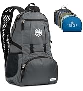 TRIPPED Travel Gear Granite Grey 35L Foldable Backpack, Lightweight, Packable, with Padded Should...