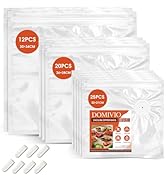Reusable Vacuum Sealer Bags (42 Bags + 7 Clips), BPA-Free Vacuum Zipper Bags in 3 Sizes (8.7"x8.3...