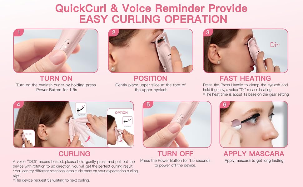 how to use the heated eyelash curler