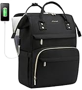 LOVEVOOK Laptop Backpack for Women, Travel with Compartment, Water Resistant Teacher Nurse Backpa...
