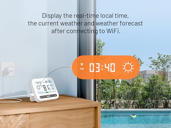 INKBIRD Solar Wireless Pool Thermometer with 7-in-1 WiFi Gateway Swimming Pool Thermometer