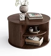 LINSY HOME Round Coffee Table, 31.5