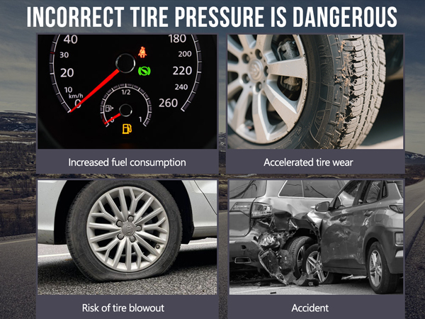 tire pressure gauge with inflator