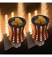 L LOHAS LED Wax Melt Warmer, 2 Pack Plug in Wax Warmer for Scented Wax, 360° Rotating Plug in Fra...