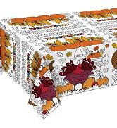 OHOME Thanksgiving Decorations Indoor - Paper Coloring Tablecloth | Thanksgiving Table Decor - Fr...