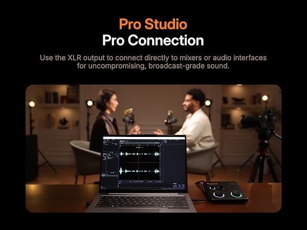 MAONO Wireless Dynamic Microphone for PC, XLR/USB Podcast Mic for Vocal Recording(PD200WT)