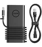 HSXIRQA New 240W Gan Slim Style AC Charger for Dell Alienware x17 x16 x15 M17 M17x M15 M14x 17 15...