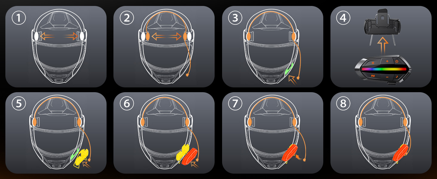 motorcycle helmet bluetooth headset