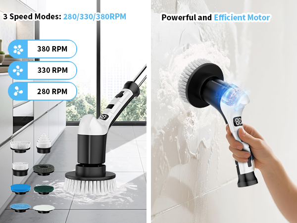 spinning brush for cleaning bathroom