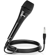 HWWR Dynamic Karaoke Microphone, Handheld Wired Voval Microphone with ON/Off Switch, for Karaoke ...