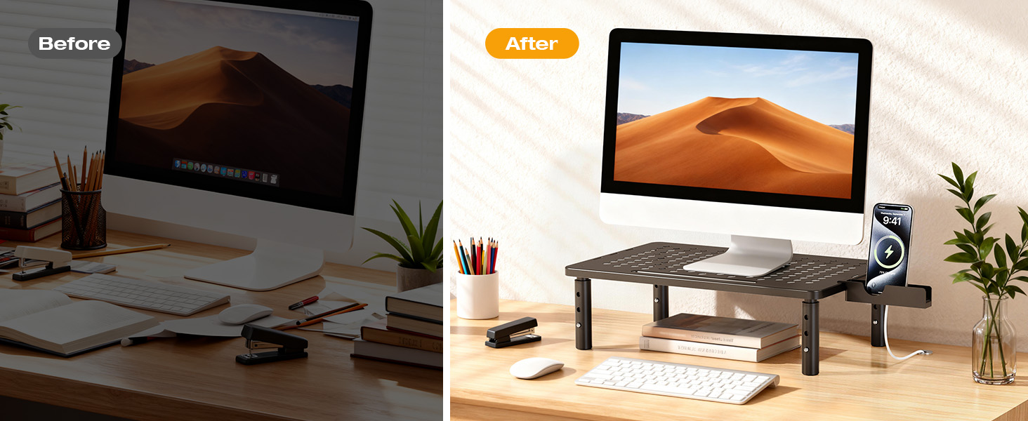 Canyora Computer Monitor Stand Riser with Storage
