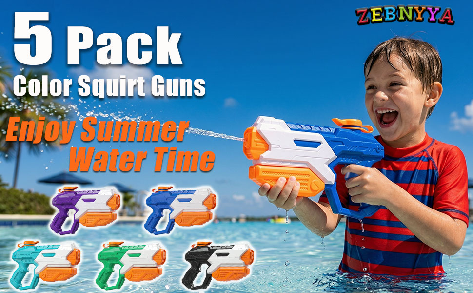5 Pack Water Guns