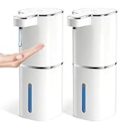 RYTOXILO Automatic Soap Dispenser Touchless, 2 Pack White Auto Soap Dispensers for Bathroom and K...