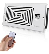 BIOWIND Smart Register Vent, Quiet Register Booster Fan Fits 4" x 10" Register Holes with Remote ...