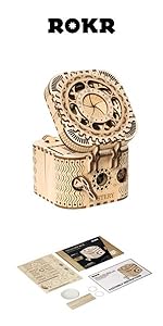 ROKR 3D Wooden Puzzles Marble Run Set - Mechanical Model Kit for Adults DIY Roller Coaster Toys Gift...