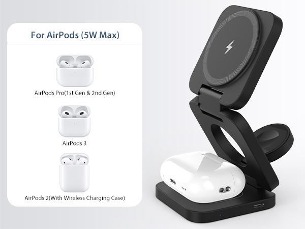 ku xiu x55 apple devices fast magnetic charger for airpods pro 1 2 3