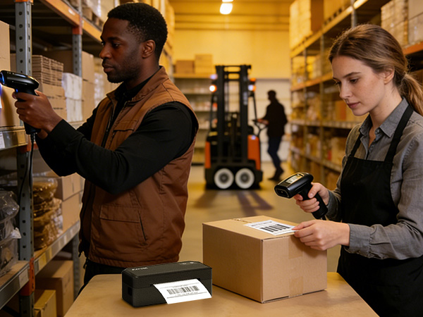 Thermal Label Printer for Warehouse Inventory Management, Commercial Shipping Printer for Logistics