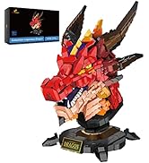JMBricklayer Dragon Head Building Kit 70105 - Dragon Toy Model Kit Fire Dragon Building Block Toy...