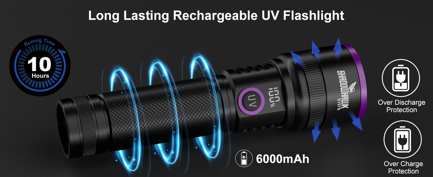 uv flashlight rechargeable