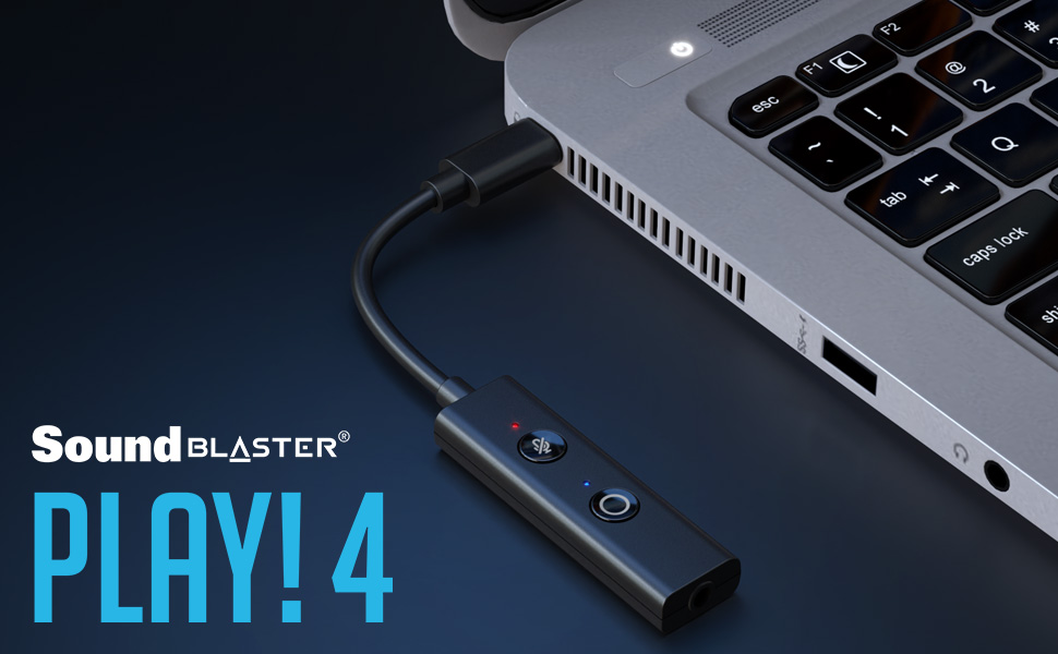 creative sound blaster play4 connected to windows pc laptop