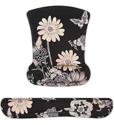 MOSISO Mouse Pad & Keyboard Wrist Rest Support Set, Ergonomic Mousepad Non-Slip Base Home/Office ...