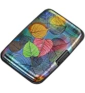 ELFISH Mini RFID Aluminum Wallet Credit Cards Holder Business Card Case Metal ID Case for Men Wom...