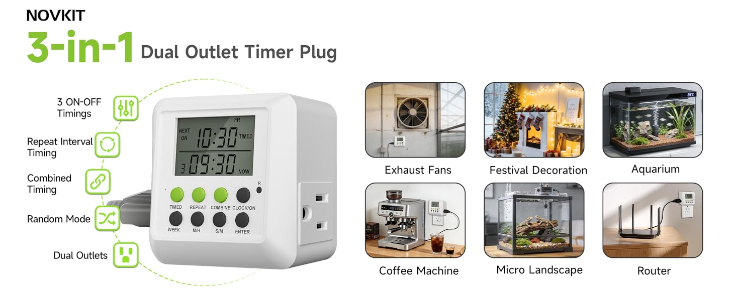 Dual Outler Timer Plug