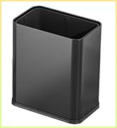 6L/1.6 Gal Black open-top Trash Can
