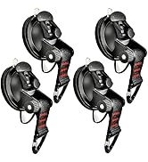 Heavy Duty Suction Cup with Security Hooks 4Pcs Strong Suction Cups Multipurpose Car Camping Acce...