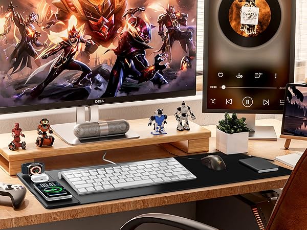 magnetic wireless charging mouse pad