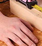 WORKPRO 25FT Pink Tape Measure, Dual Lock Tape Measure with Fractions Every 1/8" and 1/32" Accura...