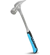 Ox Tools P083422 22 oz. Framing Hammer, Milled Face, Long Shock Reduction Handle, Straight Rip Cl...