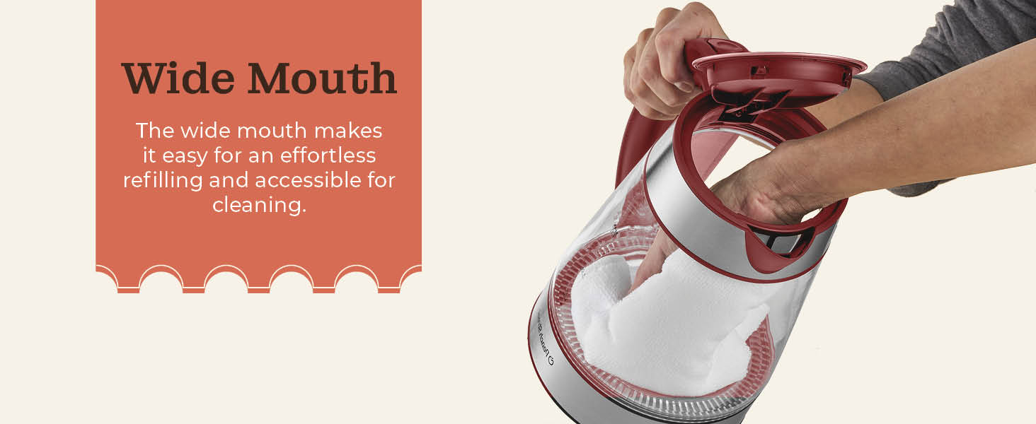 wide mouth easy clean