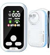 6 in1 Carbon Monoxide Detector Combo with HD Screen Monoxide Alarm, Detects CO, Natural Gas, Smok...