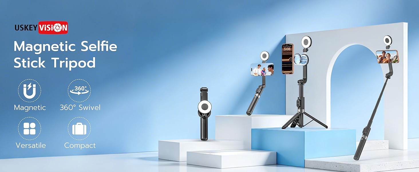 Magnetic Selfie Stick Tripod