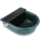 GOTOTOP Automatic Waterer Bowl, Large 4L Automatic Pet Waterer Float Valve Water Trough Livestock...