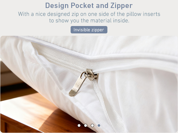 throw pillow inserts with invisible zip
