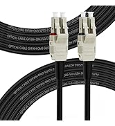 FLYPROFiber OM3 50M/164ft LC to LC Outdoor Armored Fiber Patch Cable, Length Options: 10m-300m, 1...