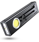 WOCBUY 1300 Lumens Rechargeable EDC Pocket Flashlight, Flat &amp; Clip-On Magnetic LED Flashlight wit...