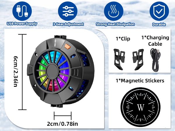 2-in-1 Magnetic & Clip-On Phone Cooler