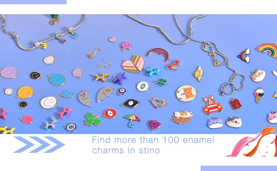 Enamel charms