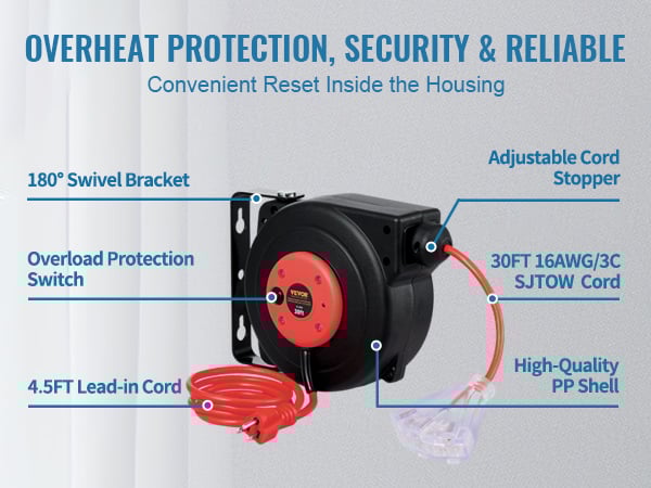 mountable extension cord reel