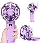 Handheld Fan, Portable Fan, 4000mAh USB Rechargeable Personal Fan, 180° Foldable Mini Desk Fan, 6...