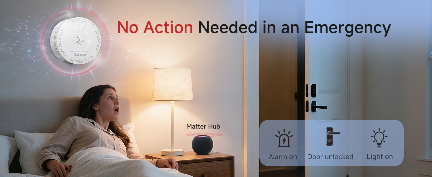 matter carbon monoxide detector firm alarm