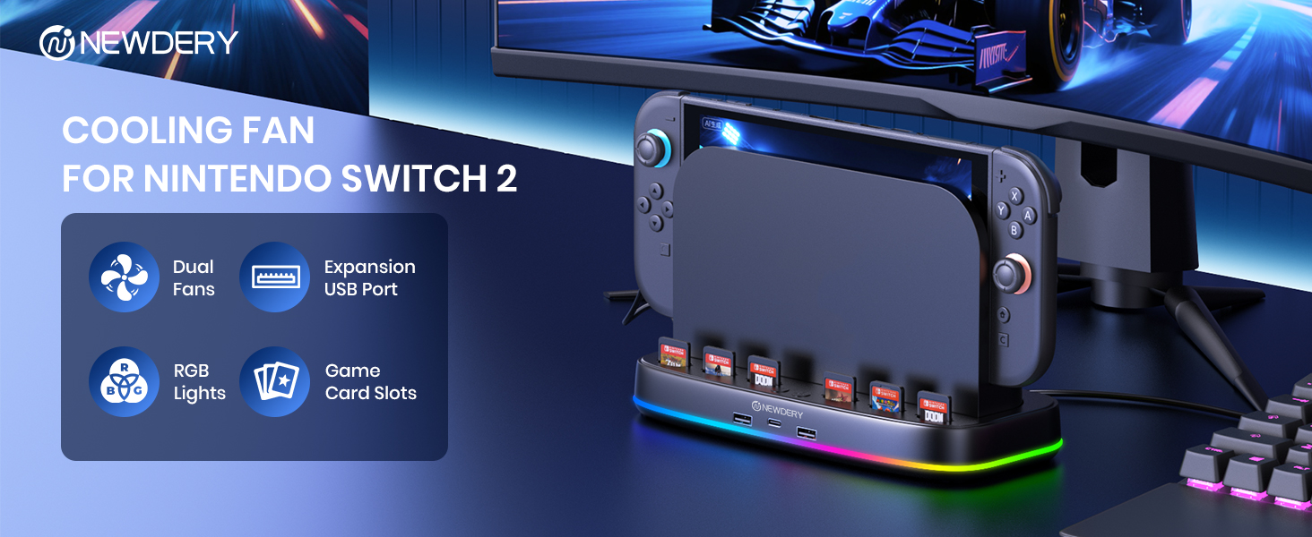 cooling fan for switch 2 dock