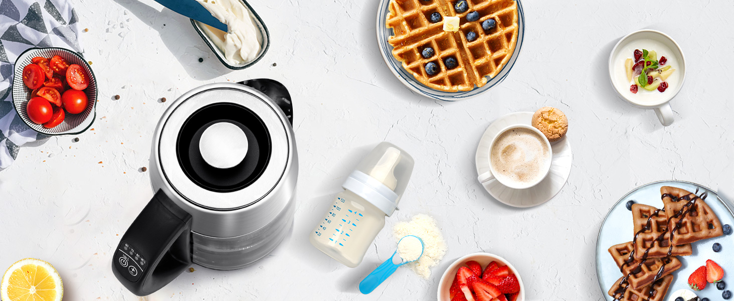 electric tea kettle boiler programmable kettle Electric Kettle Temperature Control&amp; Tea Infuser 1.7L