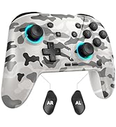 Wireless Switch Controller - Enhanced Bluetooth Controller with Hall Joysticks/Macro/6-Axis Gyro/...