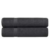 Anthracite charcoal dark gray jumbo bath sheet, oversized XL Turkish cotton bath towel, soft